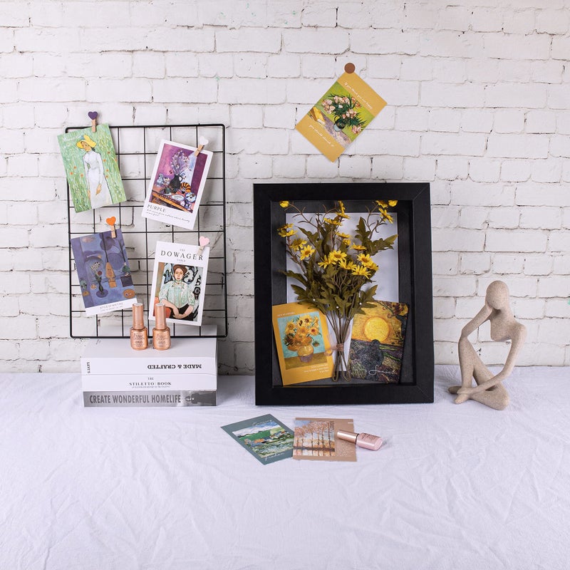 Frametory, 11x14 Shadow Box Frame - Front Opening - 2 inch Depth Display Box for Wall and Tabletop Display- Memory Box, 6 Pins Included (11x14, Black) - Image 2